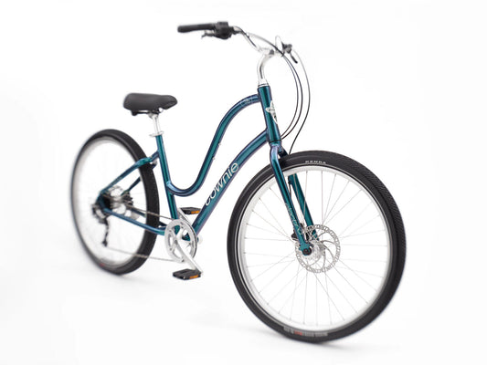 Blue bicycle on a white background