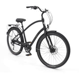 Black bicycle on a white background