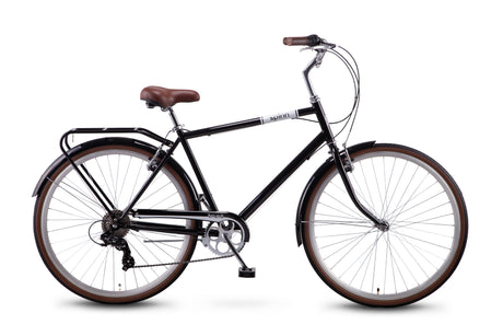 Spinn Bruno 7D Step Over 28" Cruiser Bike in Black