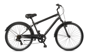 Black bicycle on a white background