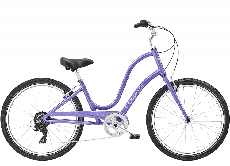 Purple bicycle on a white background