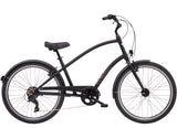 Black bicycle on a white background