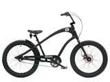 Black bicycle on a white background