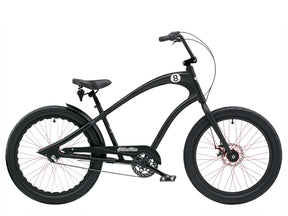 Black bicycle on a white background