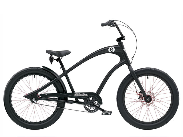 Black bicycle on a white background