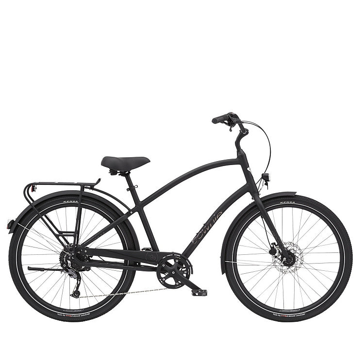 Black bicycle on a white background