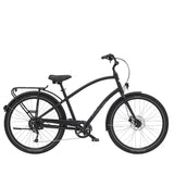 Black bicycle on a white background