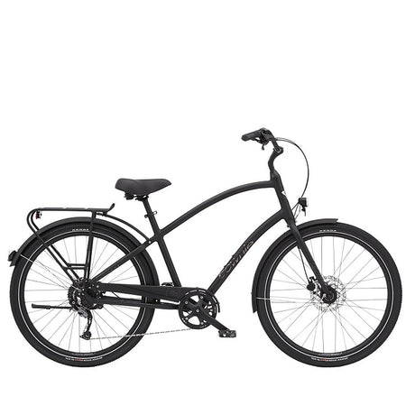 Black bicycle on a white background