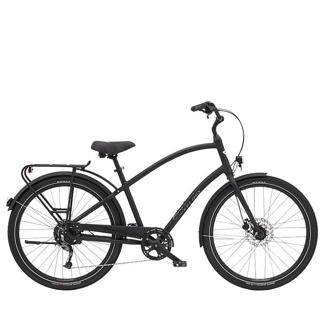 Black bicycle on a white background