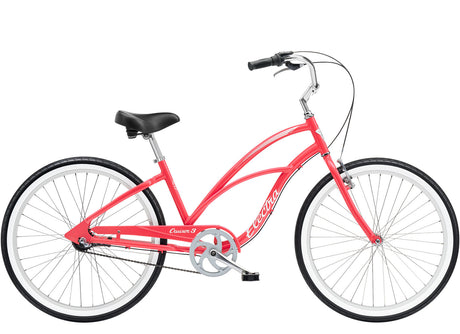 Red bicycle on a white background