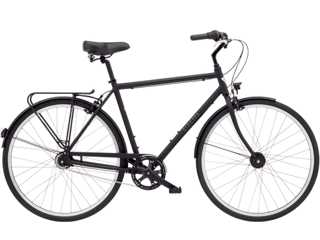 Black bicycle on a transparent background