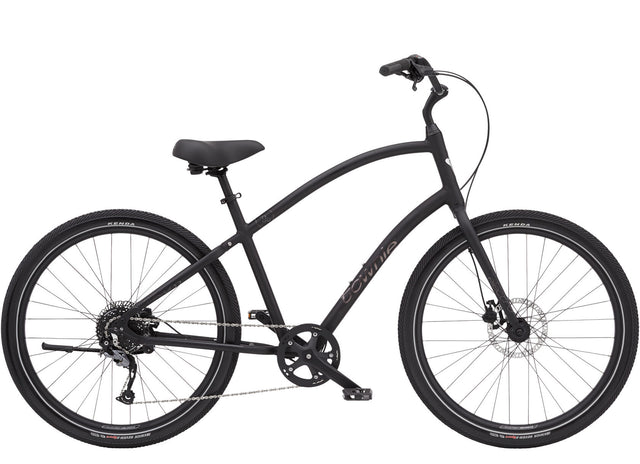 Black bicycle on a white background