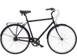 Black bicycle on a white background